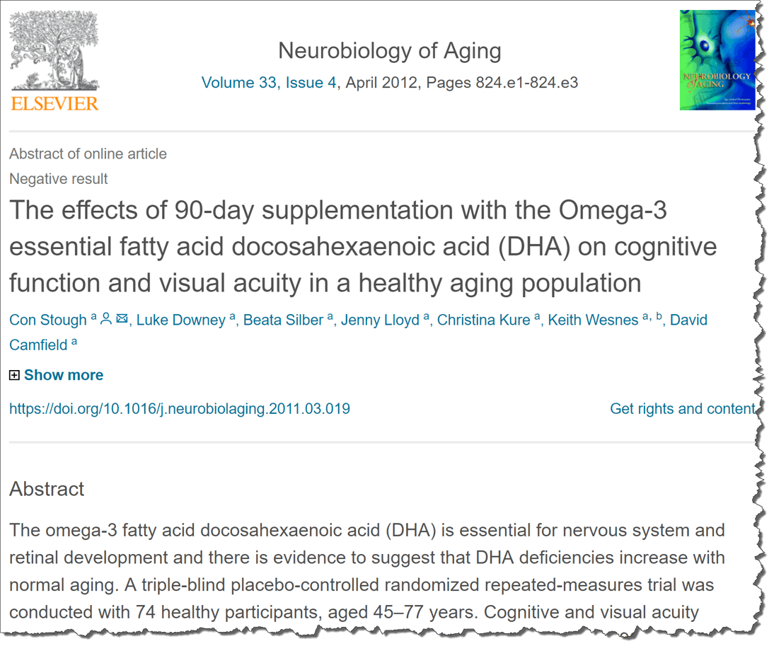dha cognitive function