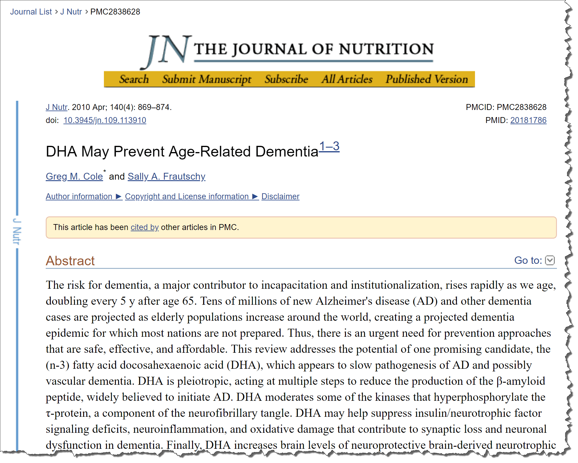 dha prevent dementia